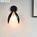 GobekUsa Blooming Bud Wall Light - Modern Metal 1-Light Wall Mounted Light for Living Room (Black/White)