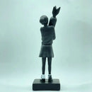 GobekUsa Bomb Hugger Girl Resin Statue Sculpture for Home Decor and Desk Ornament