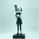 GobekUsa Bomb Hugger Girl Resin Statue Sculpture for Home Decor and Desk Ornament