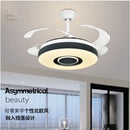 GobekUsa Retractable Ceiling Fan Chandelier with Remote Control and Invisible LED Lights