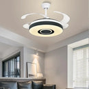 GobekUsa Retractable Ceiling Fan Chandelier with Remote Control and Invisible LED Lights