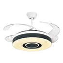 GobekUsa Retractable Ceiling Fan Chandelier with Remote Control and Invisible LED Lights
