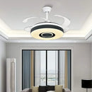 GobekUsa Retractable Ceiling Fan Chandelier with Remote Control and Invisible LED Lights