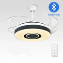 GobekUsa Retractable Ceiling Fan Chandelier with Remote Control and Invisible LED Lights