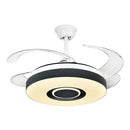 GobekUsa Retractable Ceiling Fan Chandelier with Remote Control and Invisible LED Lights