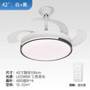 GobekUsa Invisible Ceiling Fan with LED Light, Retractable Blades, Remote Control