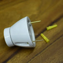 Modern black & white ceramic e27 lamp bulb holder for living room by Decorbites