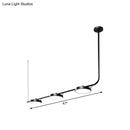 GobekUsa Modern Black/White Chandelier with Drum Shade - 2/3 Lights - Island Lighting for Dining Room