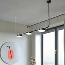 GobekUsa Modern Black/White Chandelier with Drum Shade - 2/3 Lights - Island Lighting for Dining Room