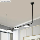 GobekUsa Modern Black/White Chandelier with Drum Shade - 2/3 Lights - Island Lighting for Dining Room