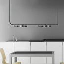 GobekUsa Modern Black/White Chandelier with Drum Shade - 2/3 Lights - Island Lighting for Dining Room