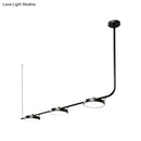 GobekUsa Modern Black/White Chandelier with Drum Shade - 2/3 Lights - Island Lighting for Dining Room