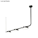 GobekUsa Modern Black/White Chandelier with Drum Shade - 2/3 Lights - Island Lighting for Dining Room