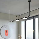 GobekUsa Modern Black/White Chandelier with Drum Shade - 2/3 Lights - Island Lighting for Dining Room