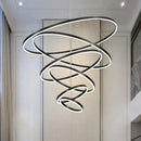 GobekUsa Circle Ring Art Chandelier for Duplex Villa Staircase Hall Living Room