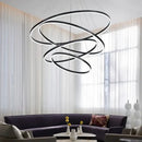 GobekUsa Circle Ring Art Chandelier for Duplex Villa Staircase Hall Living Room