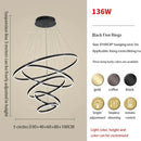 GobekUsa Circle Ring Art Chandelier for Duplex Villa Staircase Hall Living Room