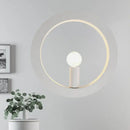 GobekUsa Modern Black/White Circle Wall Light - Simple Metallic 1 Light Wall Lamp for Bedroom and Hallway