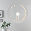 GobekUsa Modern Black/White Circle Wall Light - Simple Metallic 1 Light Wall Lamp for Bedroom and Hallway