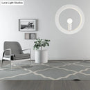 GobekUsa Modern Black/White Circle Wall Light - Simple Metallic 1 Light Wall Lamp for Bedroom and Hallway