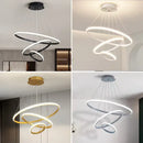 GobekUsa Circles Chandelier Pendant Lamp 3 Rings Ceiling Light