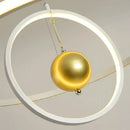 GobekUsa Circular Iron Ball Pendant Chandelier LED Lighting Fixtures