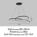 GobekUsa Circular Black/White Chandelier for Living, Dining, and Kitchen Room