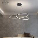 GobekUsa Circular Black/White Chandelier for Living, Dining, and Kitchen Room