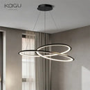 GobekUsa Circular Black/White Chandelier for Living, Dining, and Kitchen Room