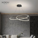 GobekUsa Circular Black/White Chandelier for Living, Dining, and Kitchen Room