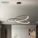 GobekUsa Circular Black/White Chandelier for Living, Dining, and Kitchen Room