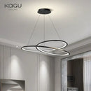 GobekUsa Circular Black/White Chandelier for Living, Dining, and Kitchen Room