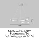GobekUsa Circular Black/White Chandelier for Living, Dining, and Kitchen Room