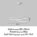 GobekUsa Circular Black/White Chandelier for Living, Dining, and Kitchen Room