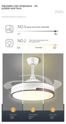 GobekUsa Copper Ceiling Fan with Energy-saving Lighting, Modern Style, 6-speed Variab