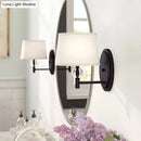 GobekUsa White Fabric Wall Sconce Light: Modern Style with Crystal Ball Deco