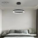 GobekUsa Crystal Rings LED Chandelier Black&White Frame