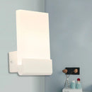 GobekUsa 4" Wide Acrylic LED Sconce Light - Black/White Cuboid Design with Warm/White Lighting Options
