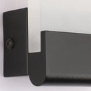 GobekUsa 4" Wide Acrylic LED Sconce Light - Black/White Cuboid Design with Warm/White Lighting Options