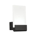 GobekUsa 4" Wide Acrylic LED Sconce Light - Black/White Cuboid Design with Warm/White Lighting Options