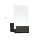 GobekUsa 4" Wide Acrylic LED Sconce Light - Black/White Cuboid Design with Warm/White Lighting Options