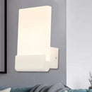GobekUsa 4" Wide Acrylic LED Sconce Light - Black/White Cuboid Design with Warm/White Lighting Options