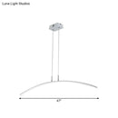 GobekUsa Curved Metallic Black/White LED Island Lamp for Warm/White Lighting
