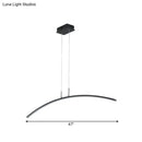GobekUsa Curved Metallic Black/White LED Island Lamp for Warm/White Lighting