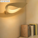 GobekUsa Modern Black/White Curved Shade LED Wall Sconce - Stylish Aluminum Lamp for Bedroom
