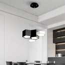 GobekUsa Black White Diamond LED Ceiling Chandelier for Modern Home and Office