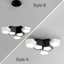 GobekUsa Black White Diamond LED Ceiling Chandelier for Modern Home and Office