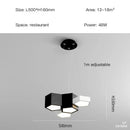 GobekUsa Black White Diamond LED Ceiling Chandelier for Modern Home and Office