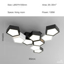 GobekUsa Black White Diamond LED Ceiling Chandelier for Modern Home and Office