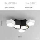 GobekUsa Black White Diamond LED Ceiling Chandelier for Modern Home and Office